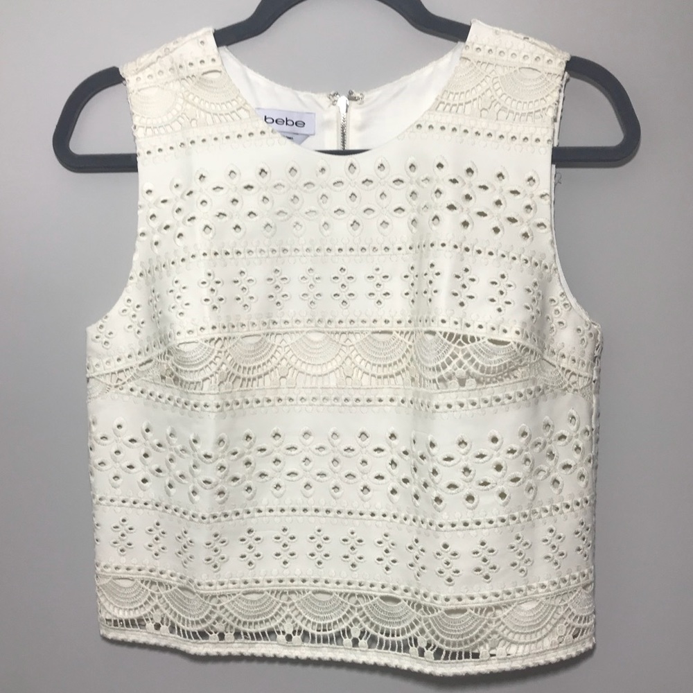 Bebe Off white top